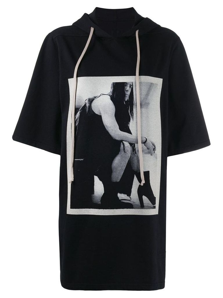 Rick Owens DRKSHDW contrast print T-shirt - Black
