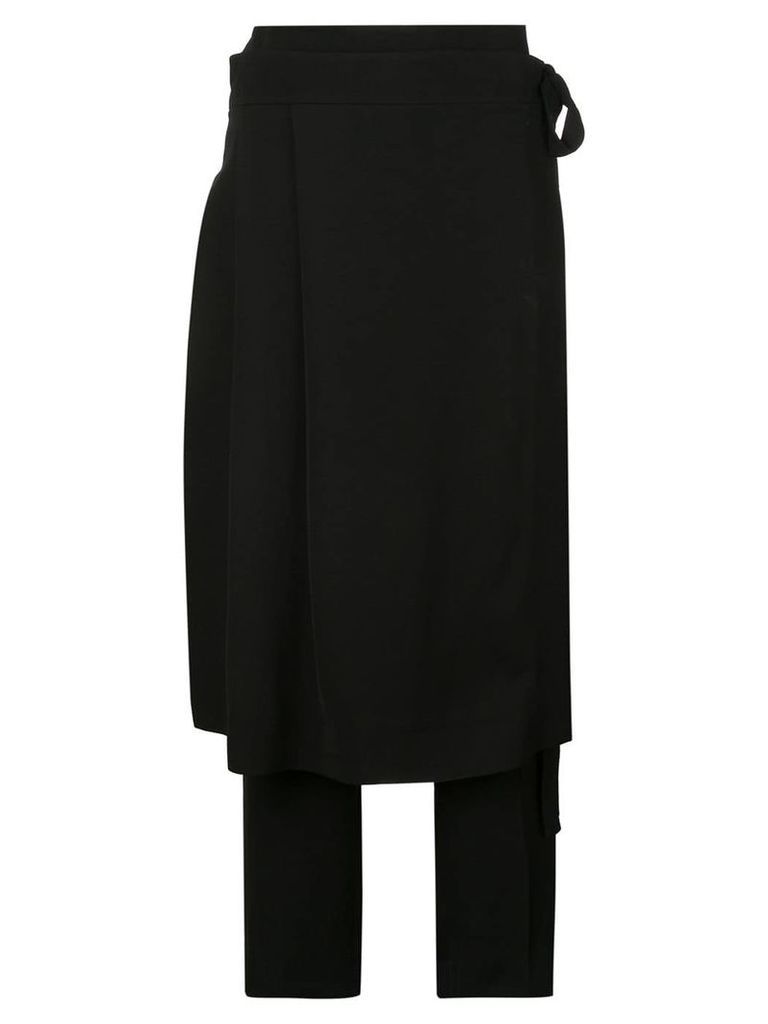 Oscar de la Renta skirt layer trousers - Black