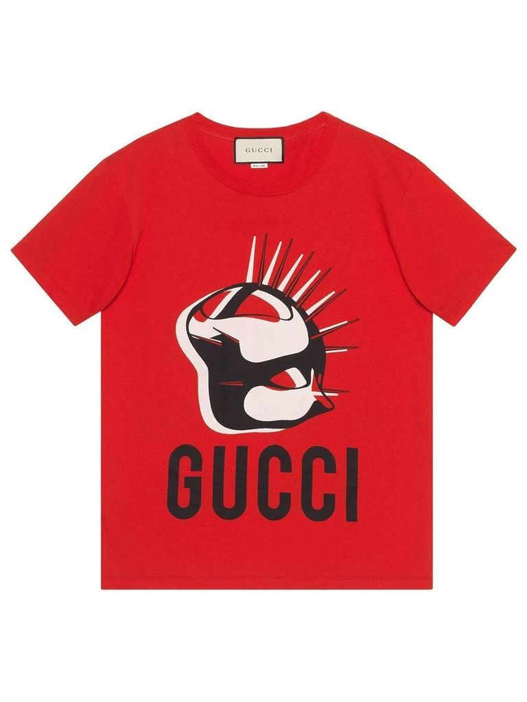 Gucci oversized Manifesto T-shirt - Red