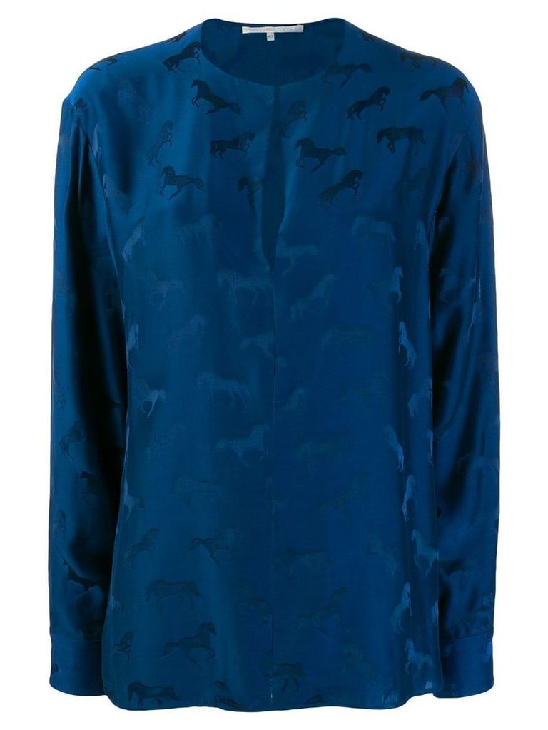 Stella McCartney horse print blouse - Blue