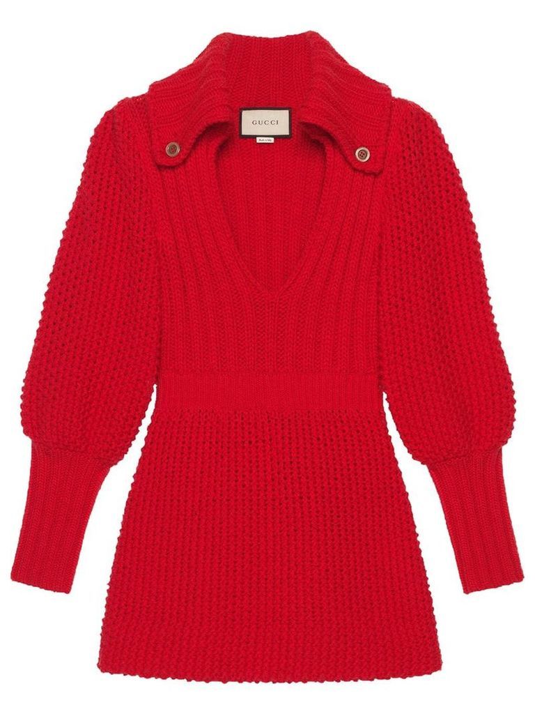 Gucci knitted mini dress - Red