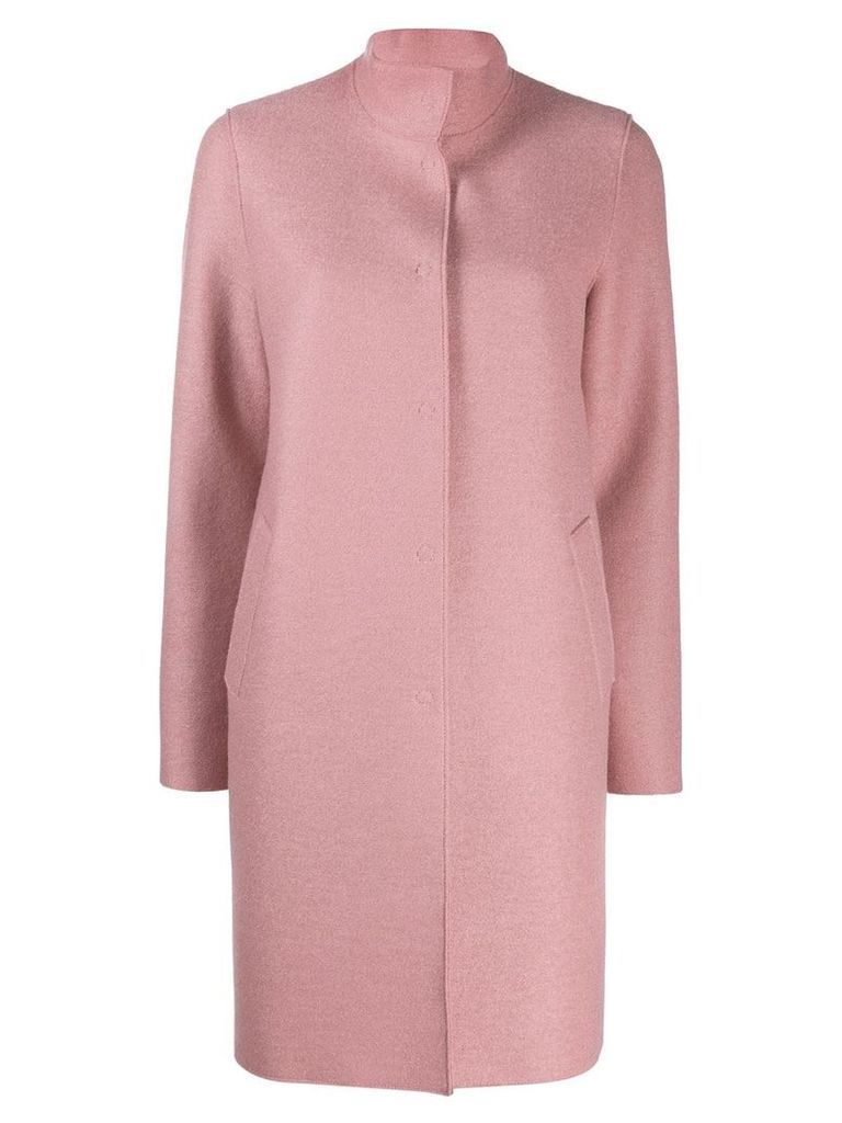 Harris Wharf London concealed front coat - PINK