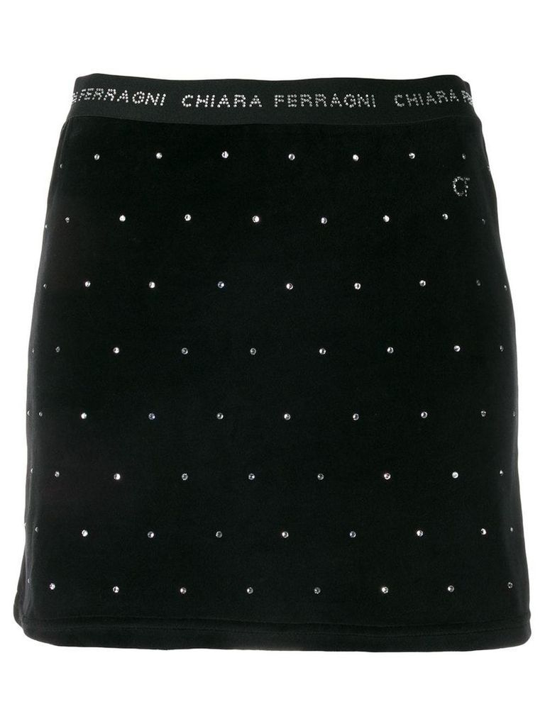Chiara Ferragni crystal embellished skirt - Black