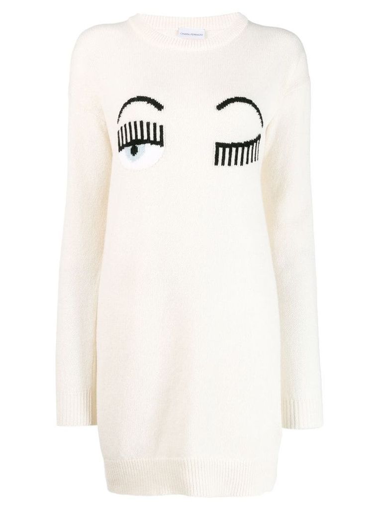 Chiara Ferragni Flirting knit dress - White