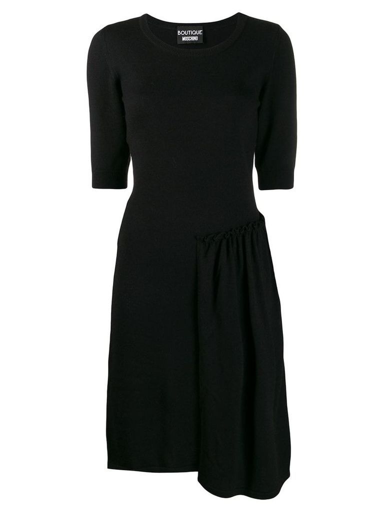 Boutique Moschino asymmetric panel dress - Black