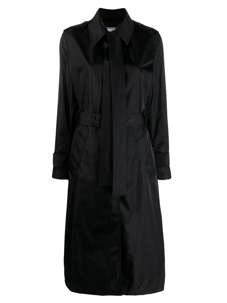 Prada bow detail trench coat - Black