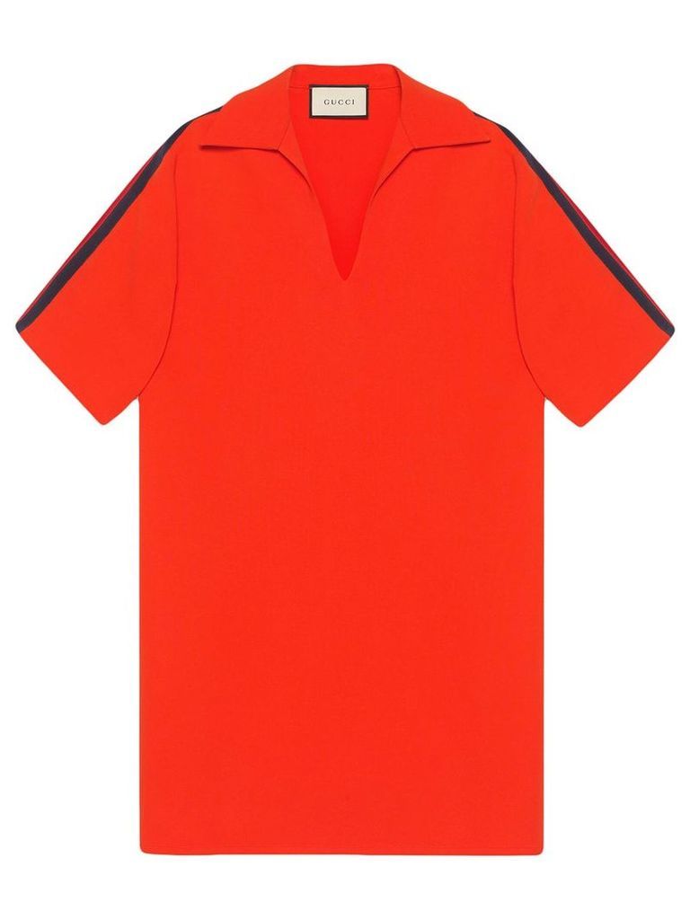 Gucci Oversize viscose shirt with Web - ORANGE