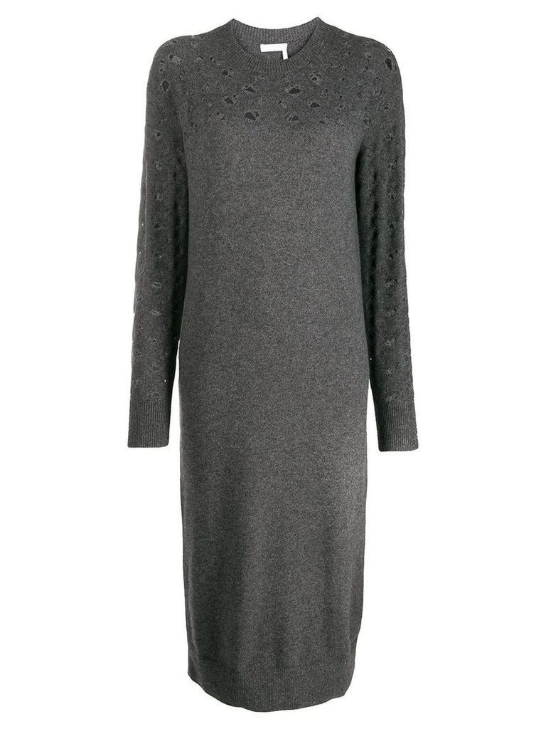 See By Chloé knitted midi dress - Grey