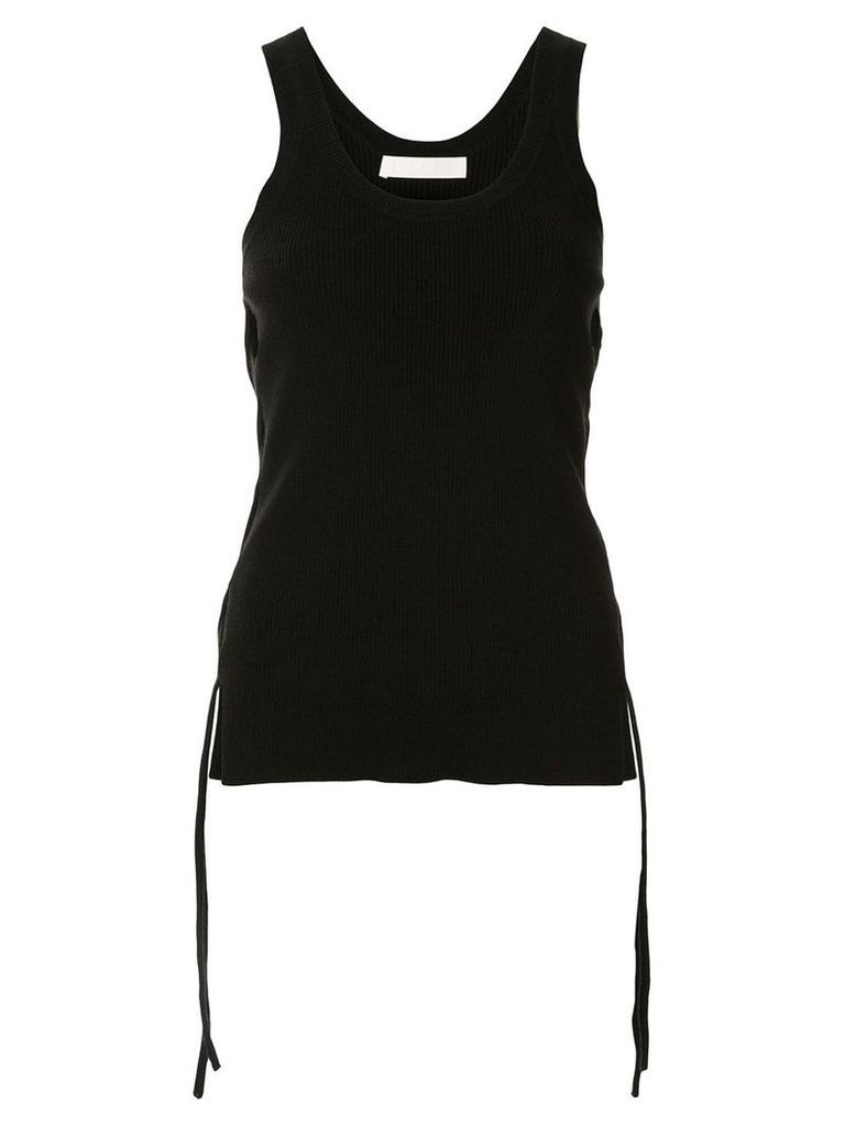 Dion Lee fitted cut-out top - Black