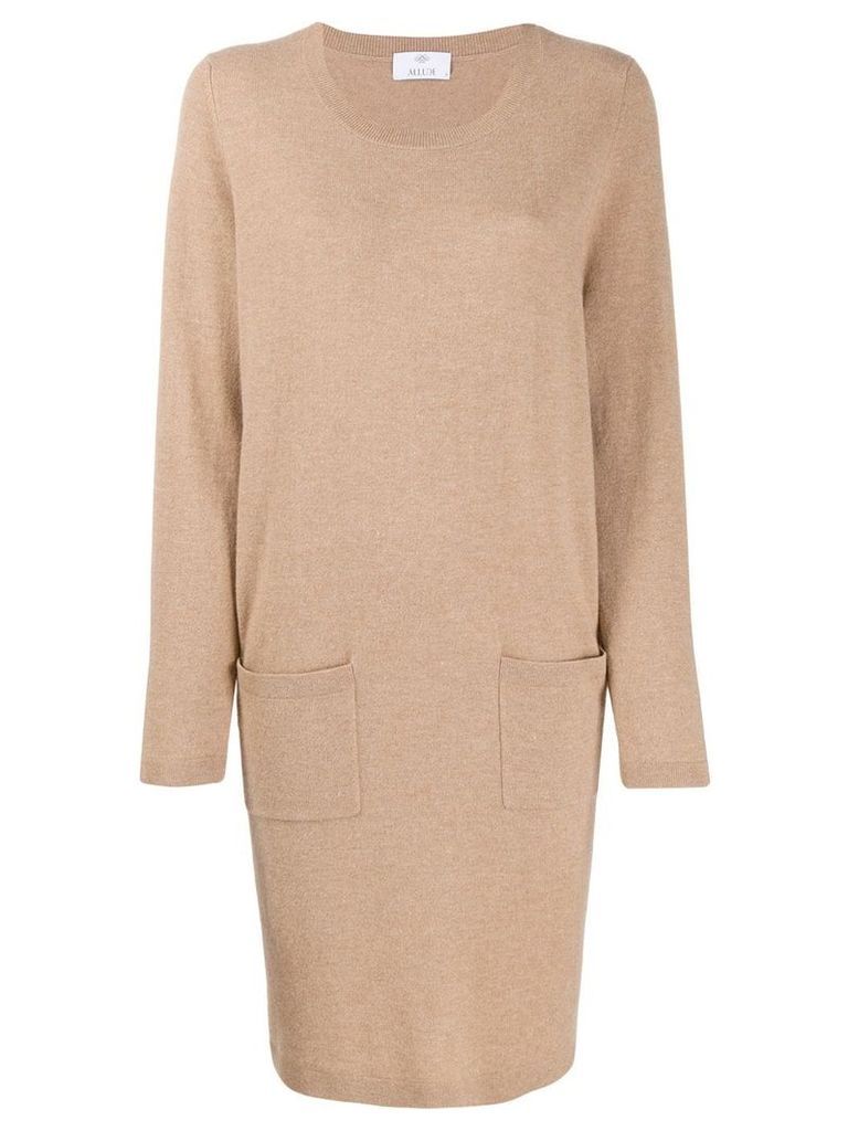 Allude fine knit sweater dress - Brown