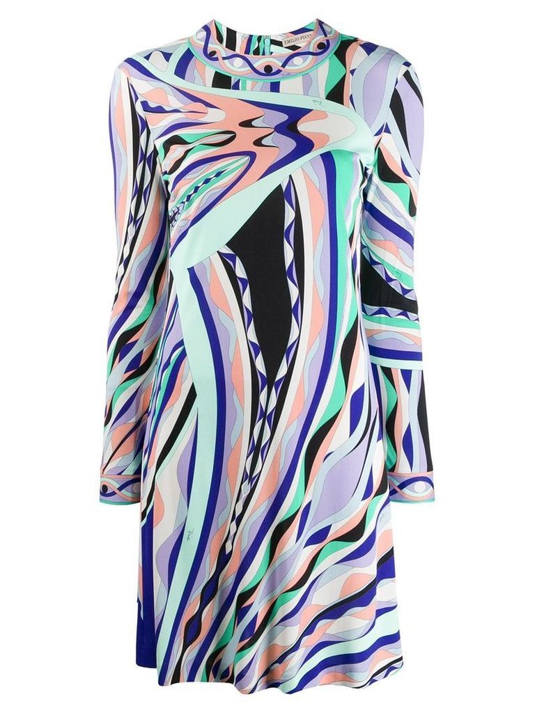 Emilio Pucci abstract print dress - PURPLE