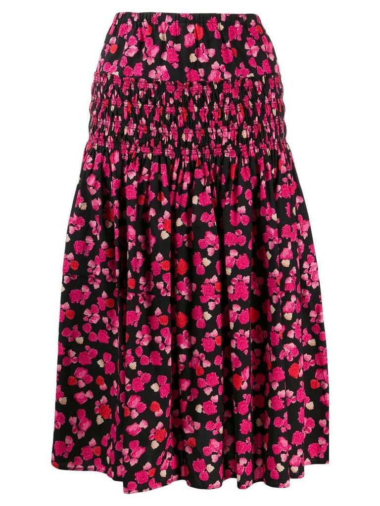 Kenzo floral print midi skirt - PINK