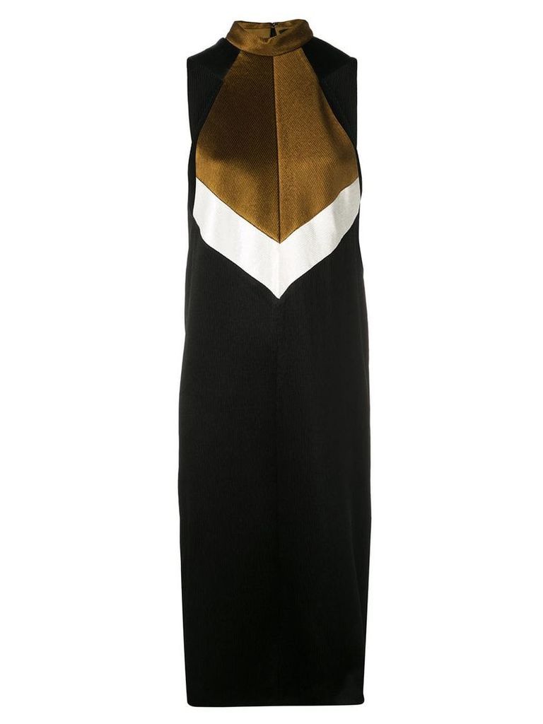 Proenza Schouler Glace Pleated Cut Out Dress - Black