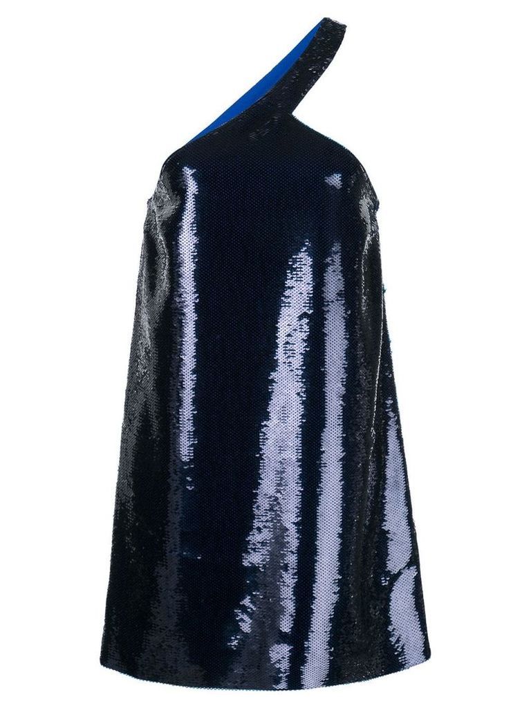 Saint Laurent sequin embroidered asymmetrical dress - Blue