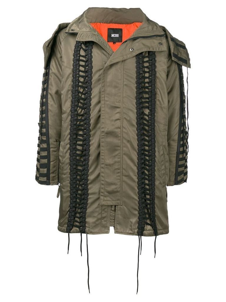 KTZ lace-up hooded parka - Green
