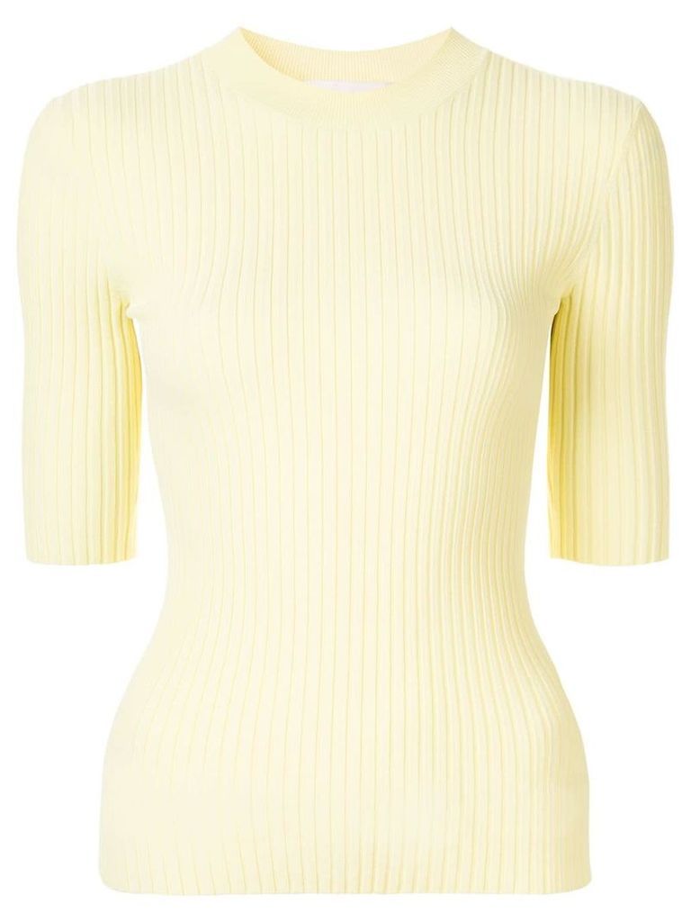 Dion Lee fitted ribbed top - Yellow