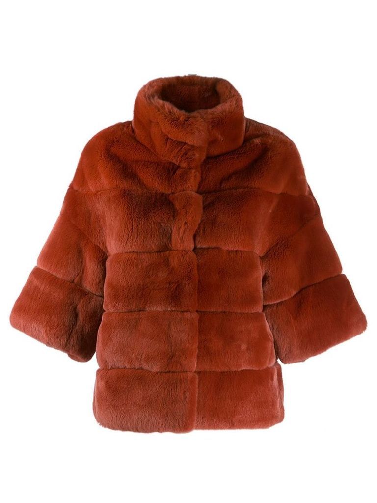 S.W.O.R.D 6.6.44 quilted button-up coat - Red