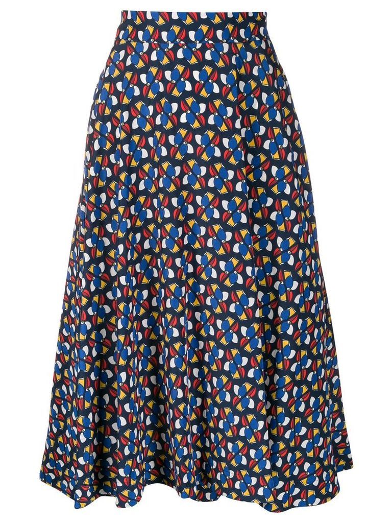 La Doublej patterned circle skirt - Blue