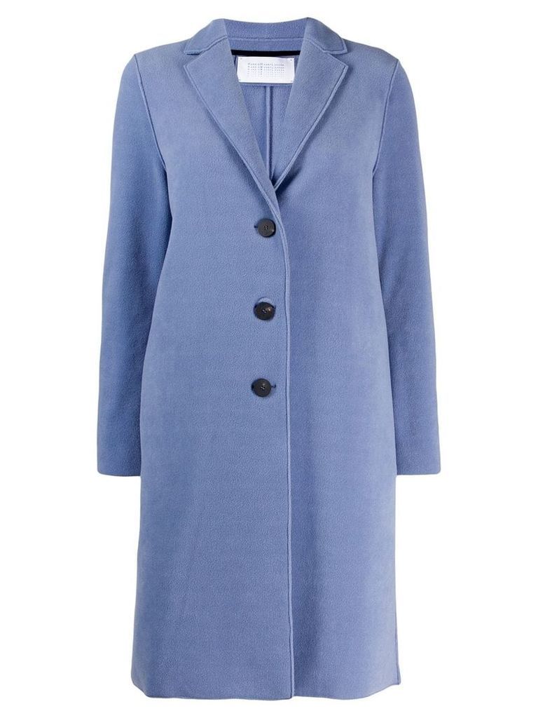 Harris Wharf London single-breasted fitted coat - Blue