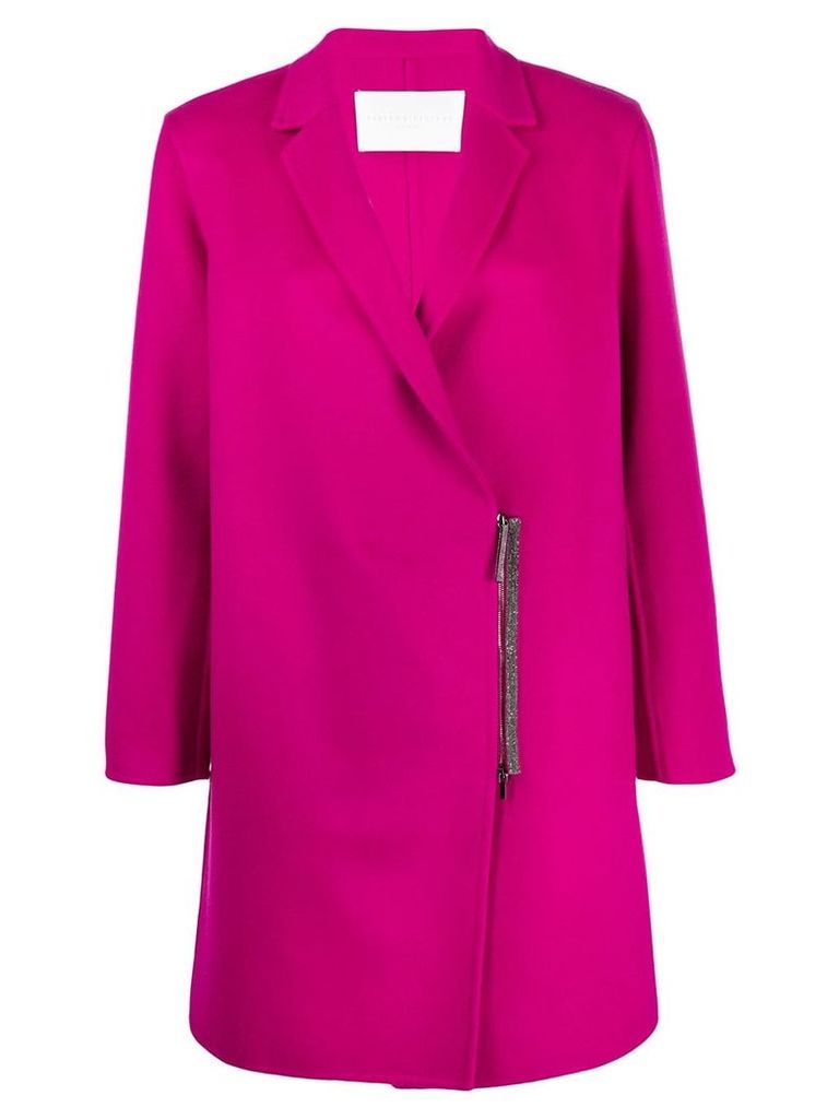 Fabiana Filippi zip-up oversized coat - PINK