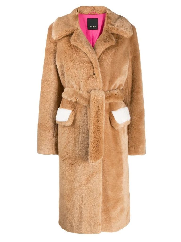 Pinko oversized coat - NEUTRALS