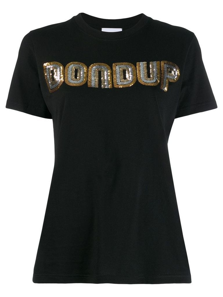 Dondup sequin embroidered T-shirt - Black