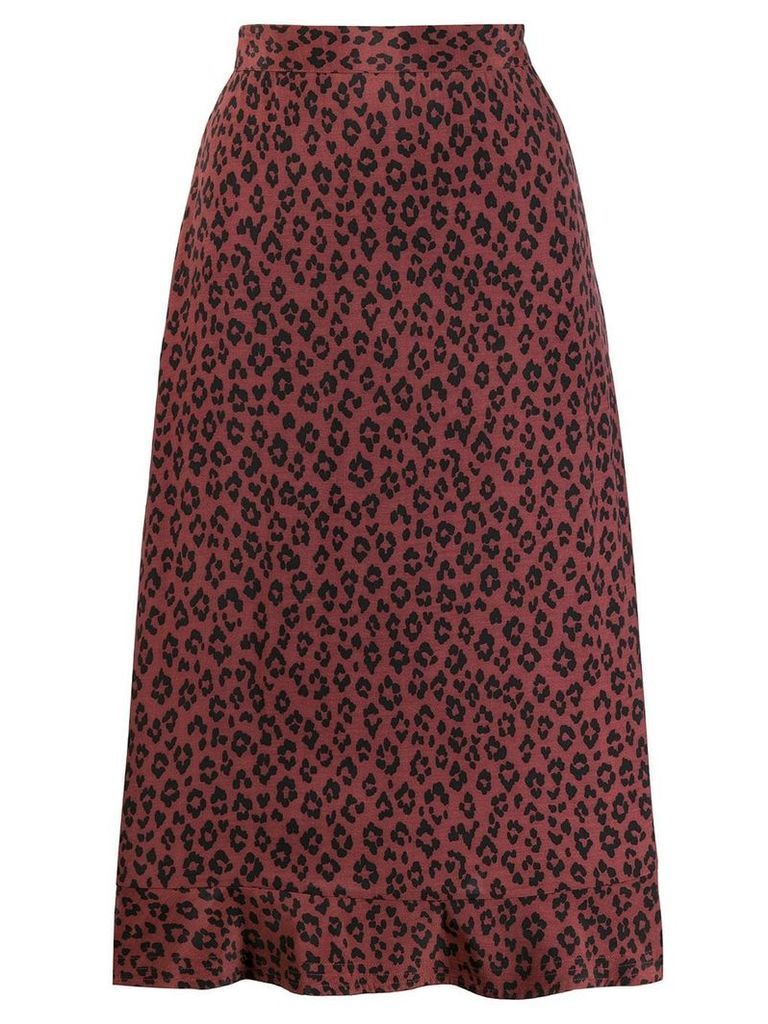 A.P.C. leopard print skirt - Brown