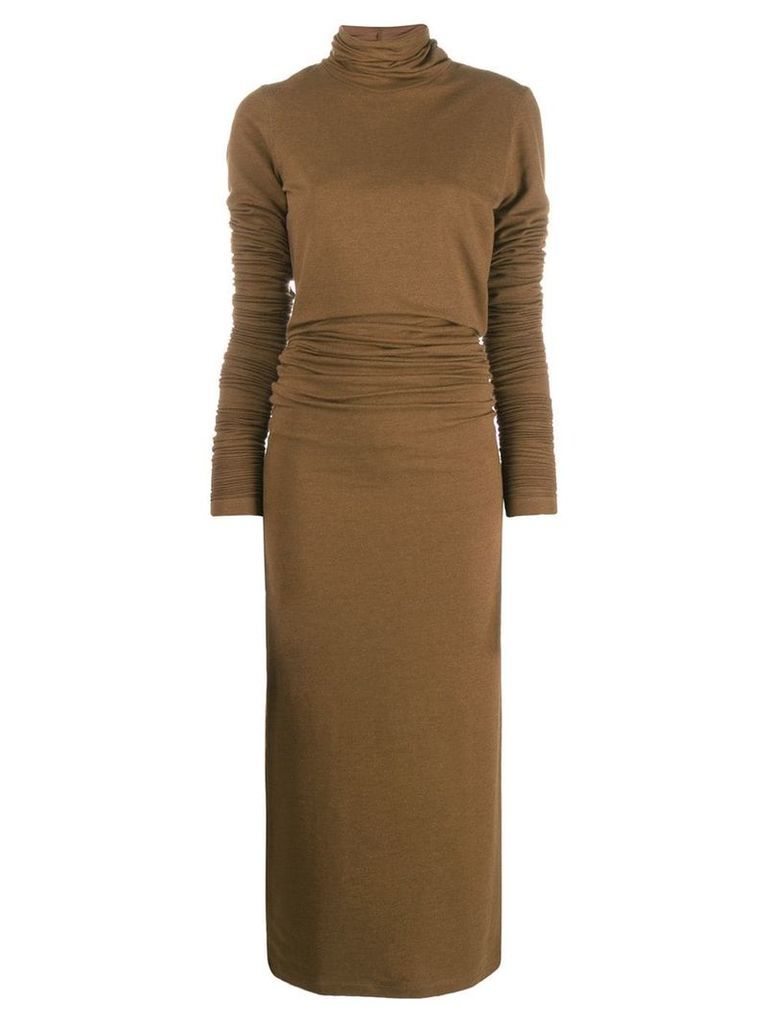 Lemaire roll-neck sweater dress - Brown