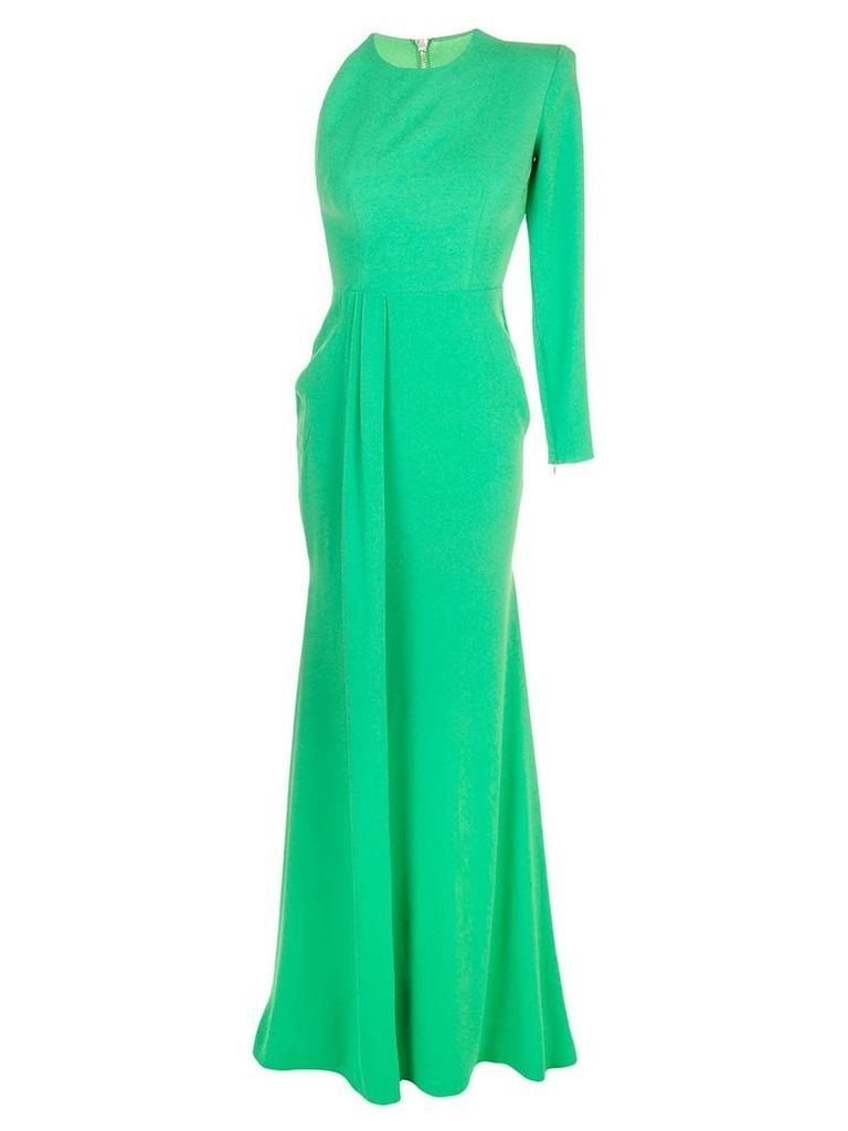 Alex Perry structured shoulders dress - Green