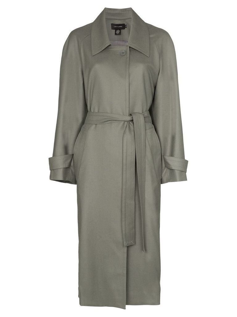 Low Classic collared trench coat - Green