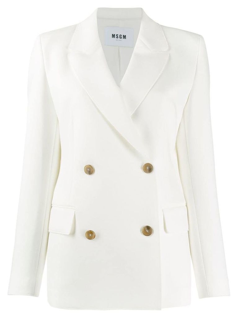MSGM double breasted blazer - White