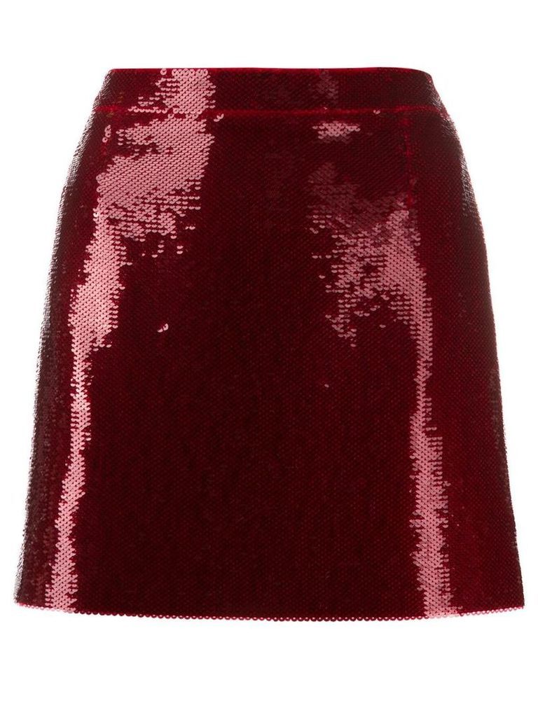 Saint Laurent sequinned mini skirt - Red