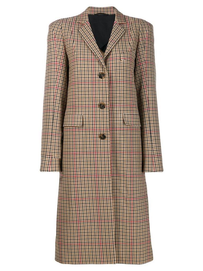 Vivienne Westwood Anglomania plain button coat - NEUTRALS