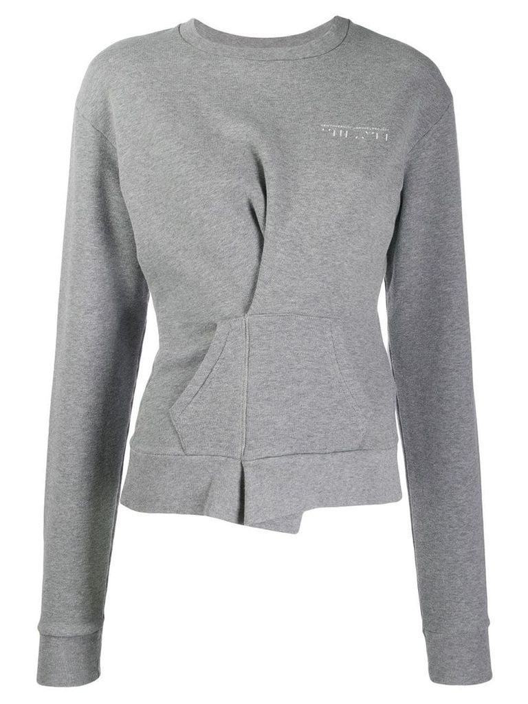 UNRAVEL PROJECT wrap detail sweatshirt - Grey