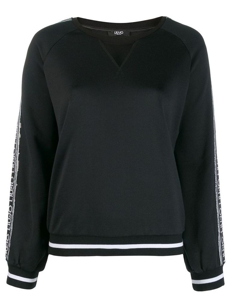 LIU JO sequin-embellished logo sweatshirt - Black