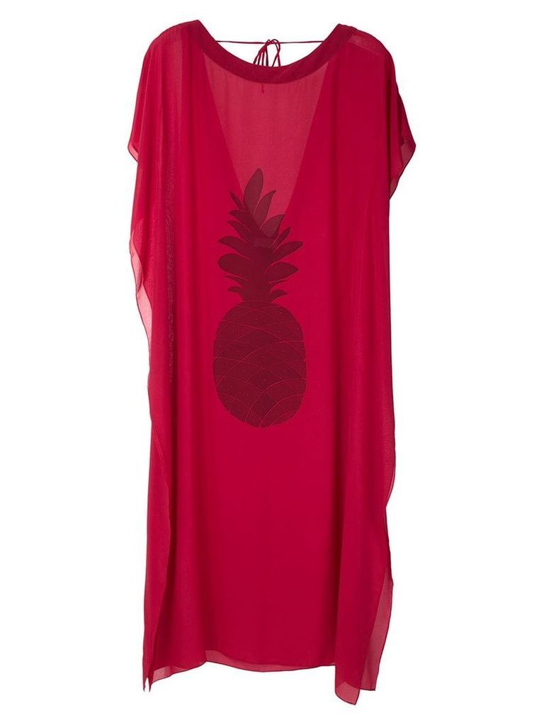 Brigitte maxi pineapple print dress - Red