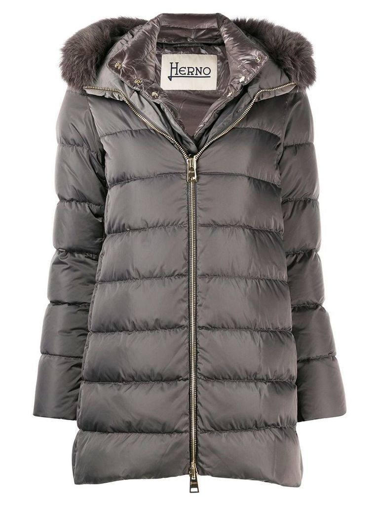 Herno zip-up hooded jacket - Grey