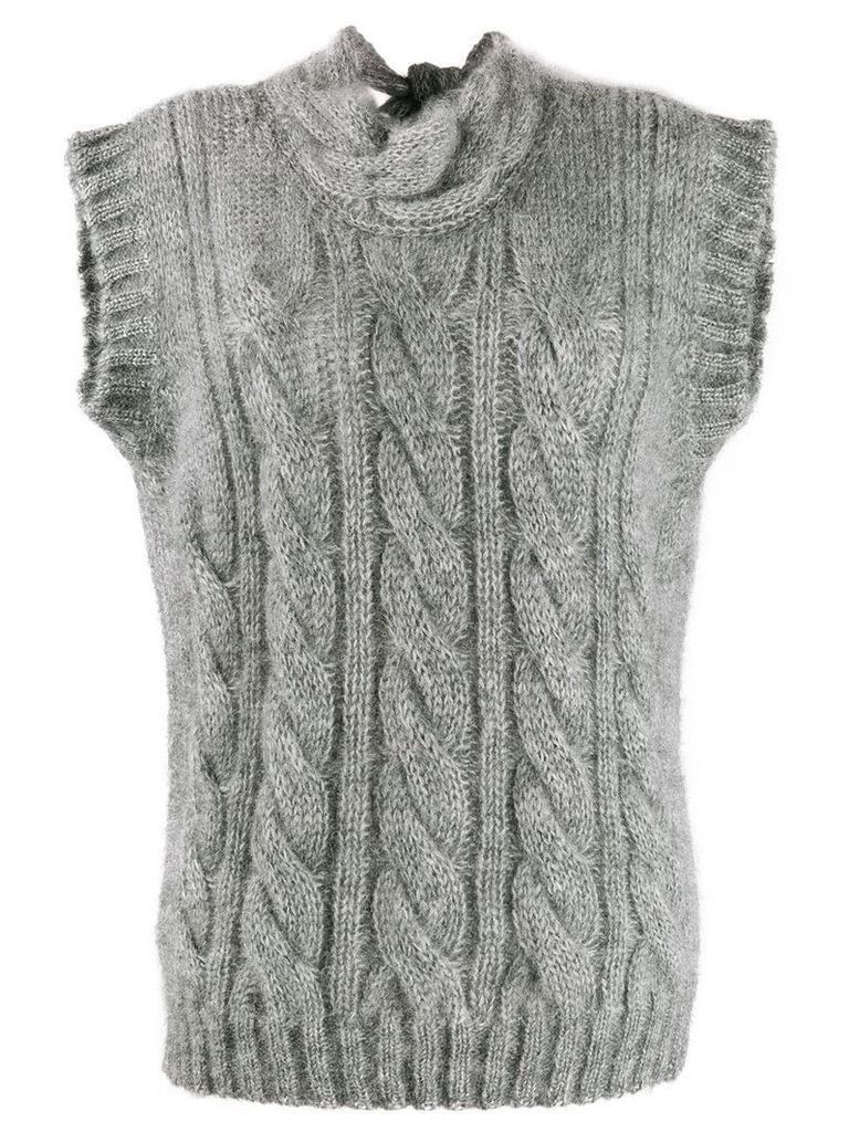 Prada open back knit top - Grey