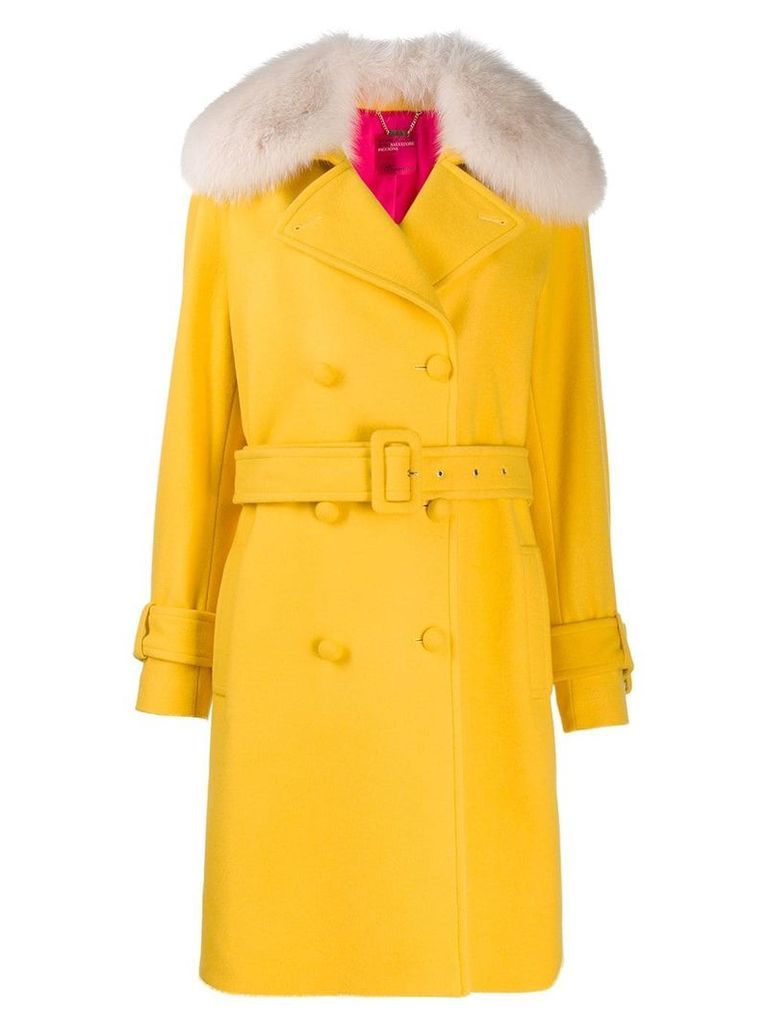 Blumarine double-breasted coat - Yellow