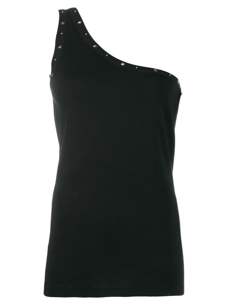Saint Laurent one shoulder studded top - Black