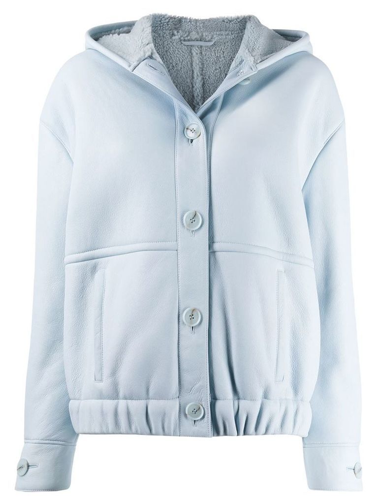 Inès & Maréchal hooded button-up jacket - Blue