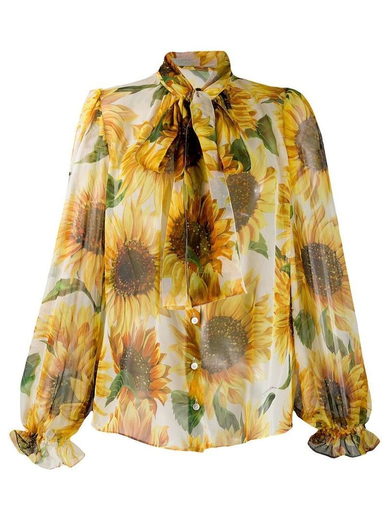 Dolce & Gabbana sunflower print blouse - Yellow