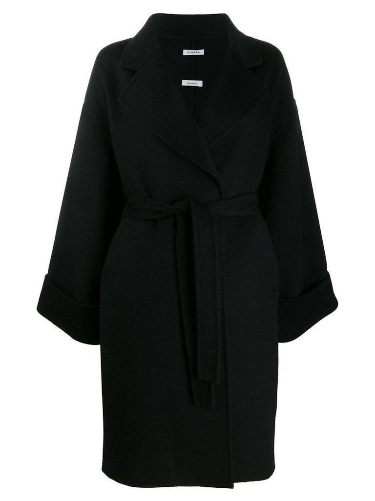 P.A.R.O.S.H. oversized belted coat - Black