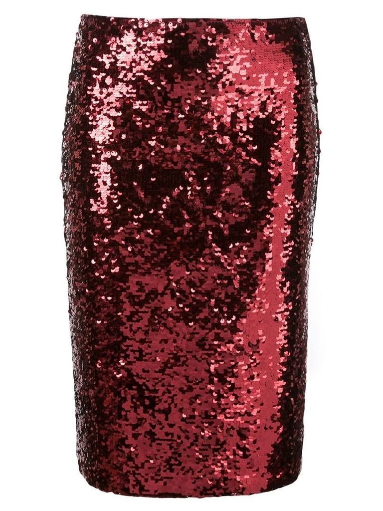 Alice+Olivia Ramos sequinned pencil skirt - Red