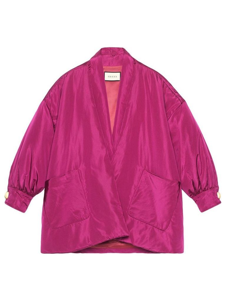 Gucci shawl collar bomber jacket - PINK