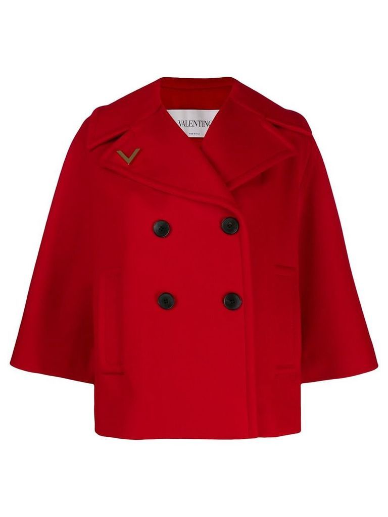 Valentino boxy-fit double-breasted jacket - Red