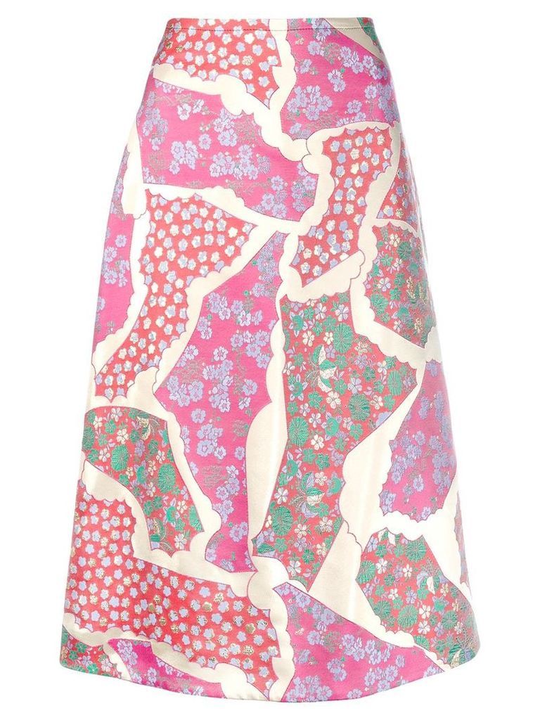 Marni patchwork skirt - PINK
