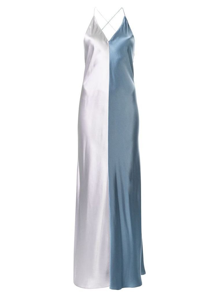 Lee Mathews Sierra two-tone slip dress - Blue