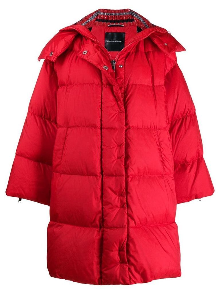 Ermanno Scervino detachable hooded coat - Red