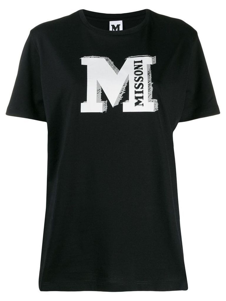 M Missoni logo print T-shirt - Black